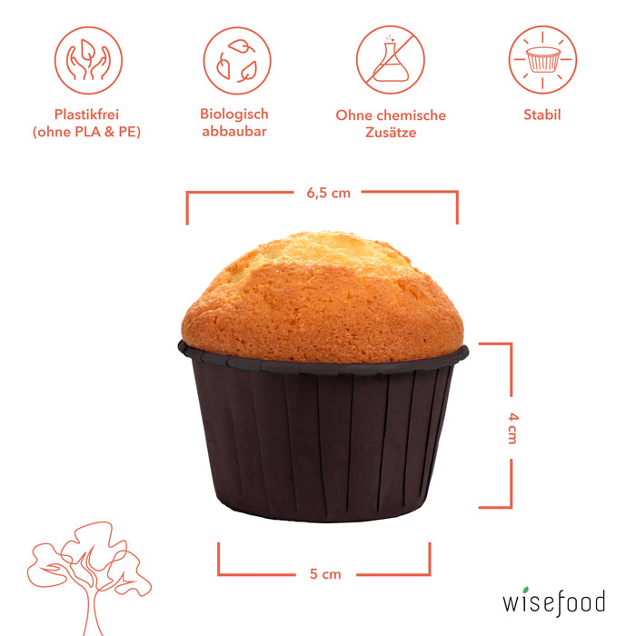 Muffinförmchen in weiß/braun/dunkelbraun