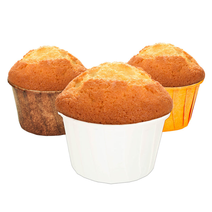 Muffinförmchen in weiß/braun/dunkelbraun