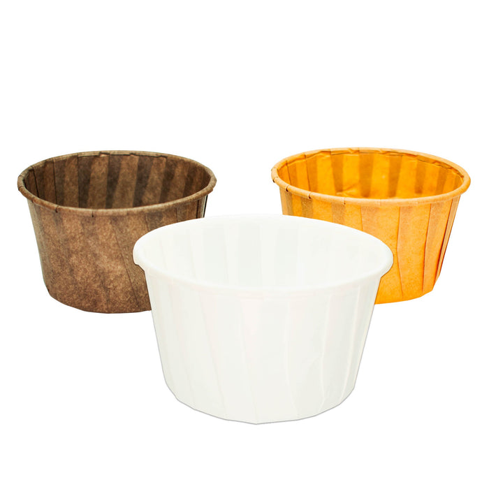 Muffinförmchen in weiß/braun/dunkelbraun