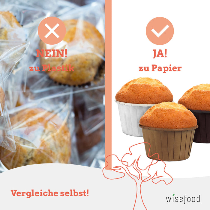 Muffinförmchen in weiß/braun/dunkelbraun