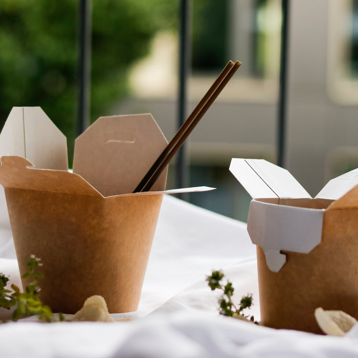 Papier Food Box - braun 700ml - PLA - 50 Stück