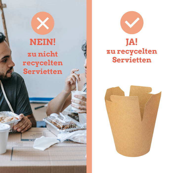 Papier Food Box - braun 700ml - PLA - 50 Stück