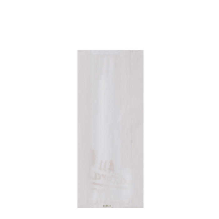 Papier Bäckertüte - weiß mit Print "All Natural" 12 x 5 x 25 cm