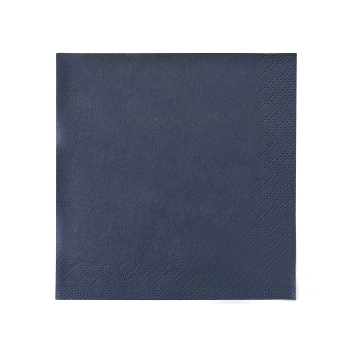 Papier Servietten - quadratisch blau 33 cm 3 lagig 1/4-Falz