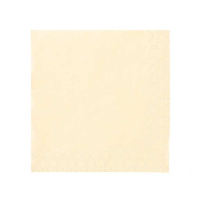 Papier Servietten - quadratisch creme 33 cm 3 lagig 1/4-Falz