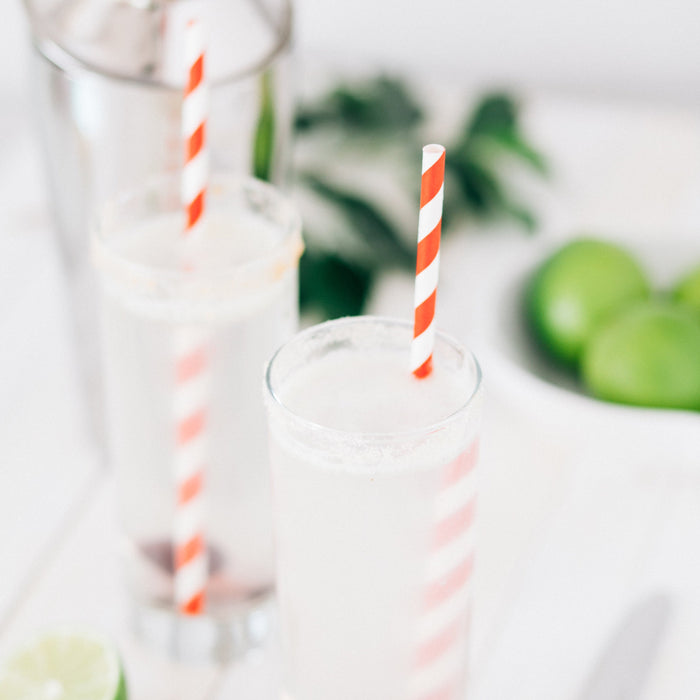 Papier-Strohhalme, bunt, 6 x 200 mm