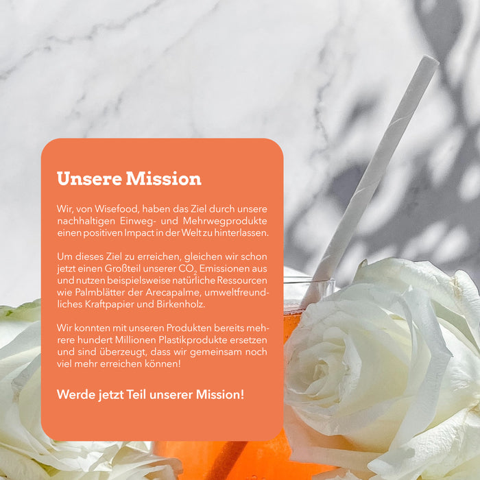 Papier Strohhalme 6x200mm weiß - 100 Strohhalme