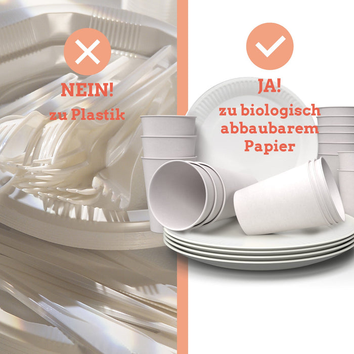 Papier Teller - rechteckig weiß 18x26cm - 250 Stück