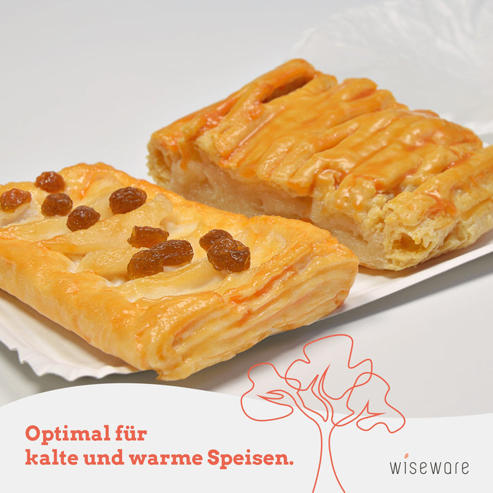 Pappteller rechteckig braun 13 x 20cm