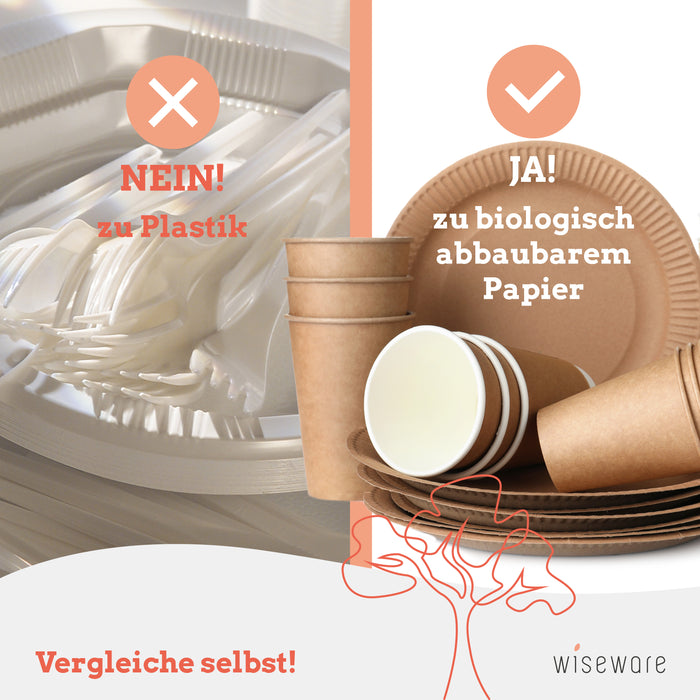 Pappteller rechteckig braun 13 x 20cm