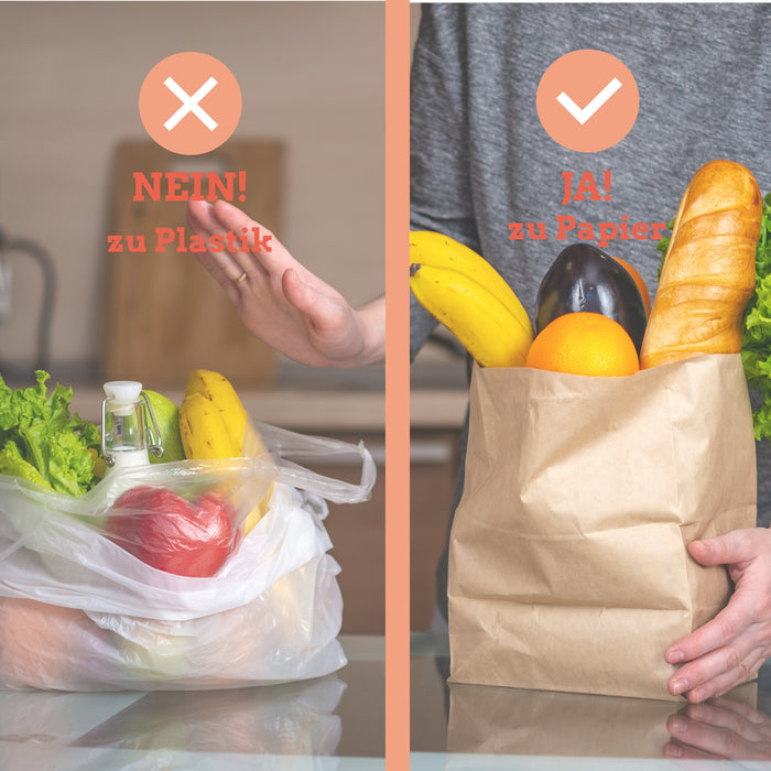 Papier Tragetasche mit Henkel - braun 32x16x39cm - 200 Stück