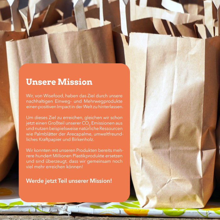 Papier Tragetasche mit Henkel - braun 22x10.5x30cm - 300 Stück