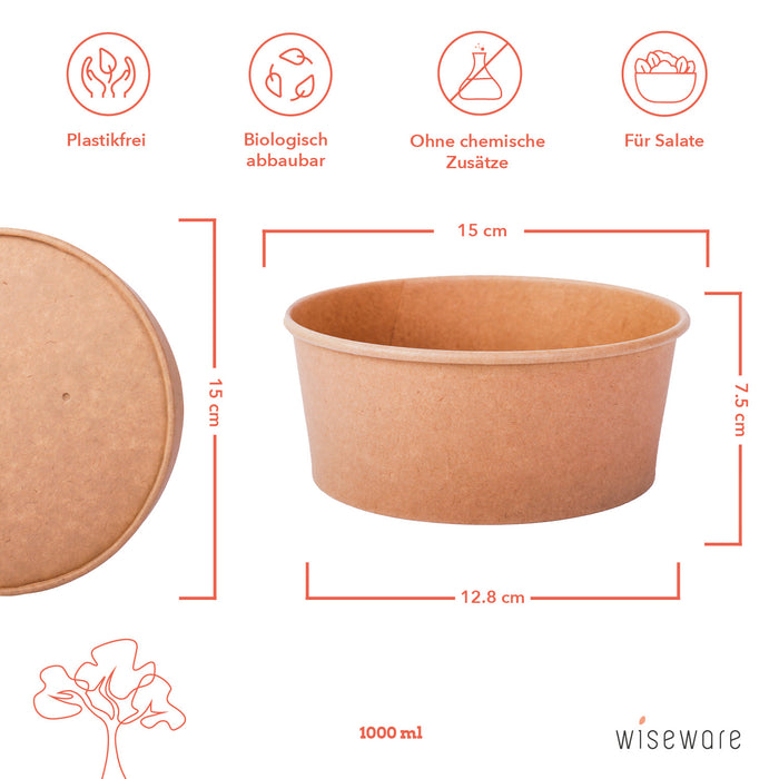 Salatschale braun - 1000ml