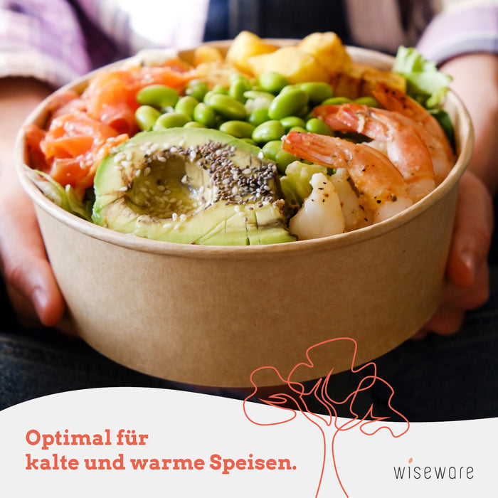 Papierdeckel braun (geeignet für Salatschale 1300ml)