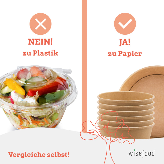 Papierschale braun 750ml PLA