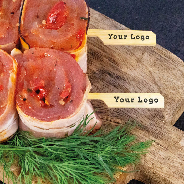 Bambusspieß - 120mm - individuell bedruckt - 1000 Stück