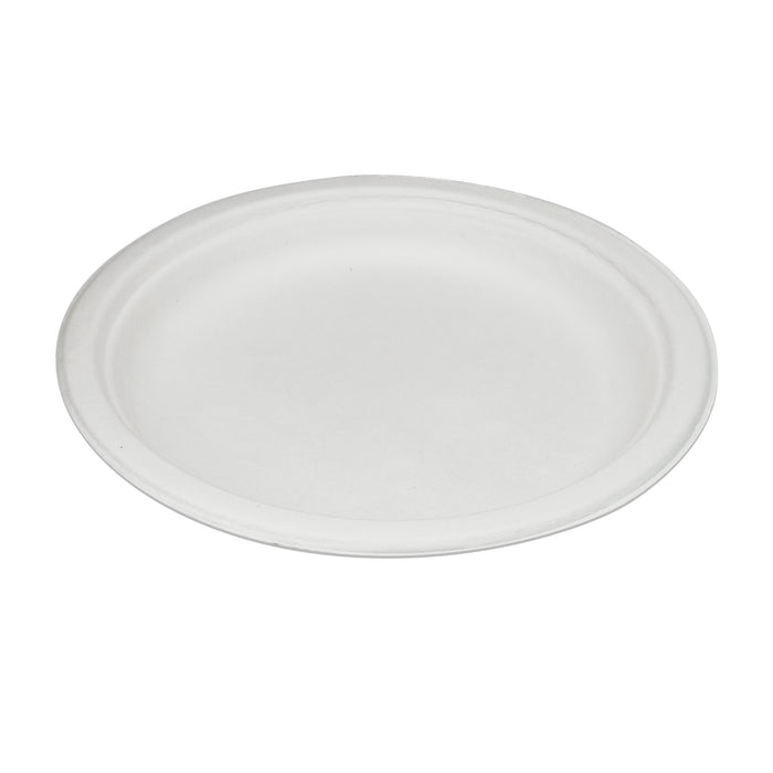 Bagasse Teller - 17cm (rund, weiß)
