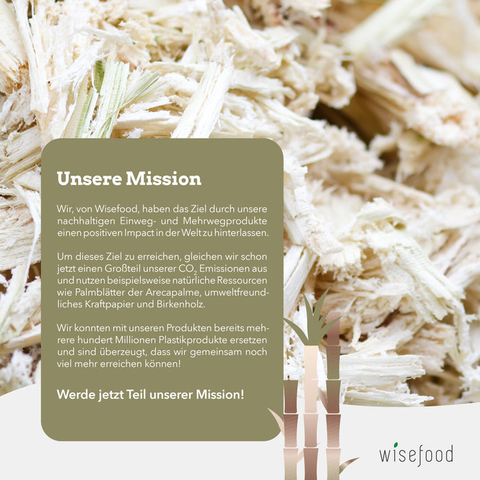 Bagasse Clamshell - 46 x 20,3 x 4,6cm - (weiß)