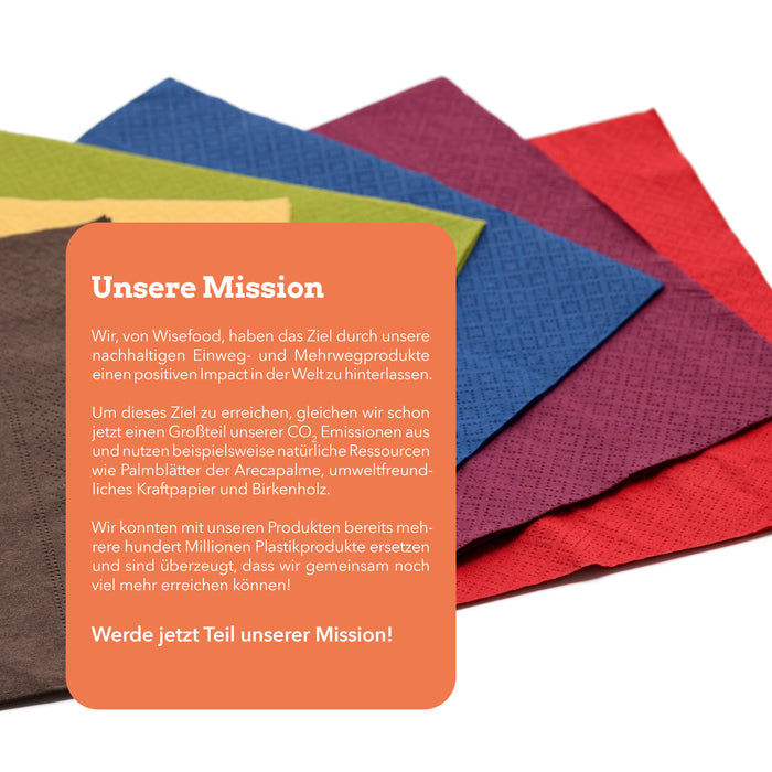 Papier Servietten - quadratisch creme 33cm 3 lagig 1/4-Falz - 250 Servietten