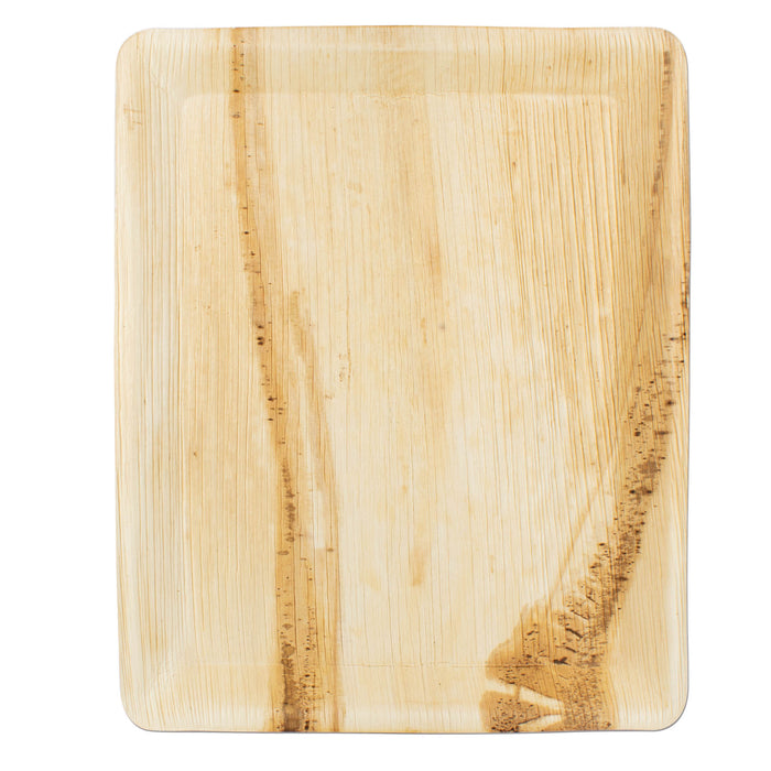 Palmblatt-Tablett, flach und rechteckig, 32 x 26 cm, beige