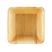 Einweg-Teller aus Palmblatt, quadratisch und tief, 15 x 15 cm, 300 ml, beige

